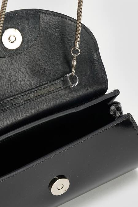 Shop Perona Black Darcy Mini Leather Clutch Online at Aza Fashions Shop_Perona_Black Darcy Mini Leather Clutch _Online_at_Aza_Fashions