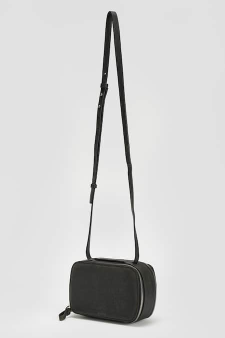 Buy Perona Black Vintage Leather Crossbody Handbag Online at Aza Fashions Buy_Perona_Black Vintage Leather Crossbody Handbag _Online_at_Aza_Fashions
