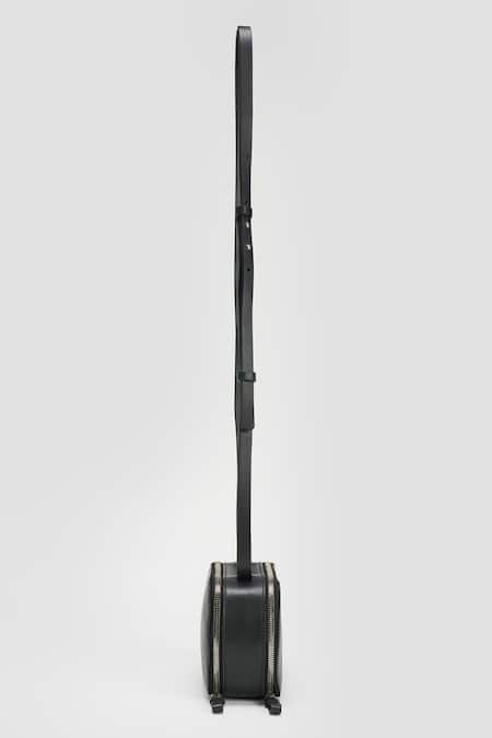 Perona Black Aneira Bovine Leather Handbag Online at Aza Fashions Perona_Black Aneira Bovine Leather Handbag _Online_at_Aza_Fashions