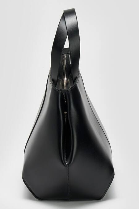 Perona Black Designer Bovine Leather Handbag Online at Aza Fashions Perona_Black Designer Bovine Leather Handbag _Online_at_Aza_Fashions