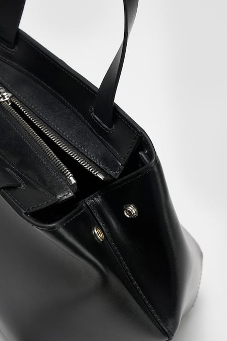 Buy Perona Black Designer Bovine Leather Handbag Online at Aza Fashions Buy_Perona_Black Designer Bovine Leather Handbag _Online_at_Aza_Fashions