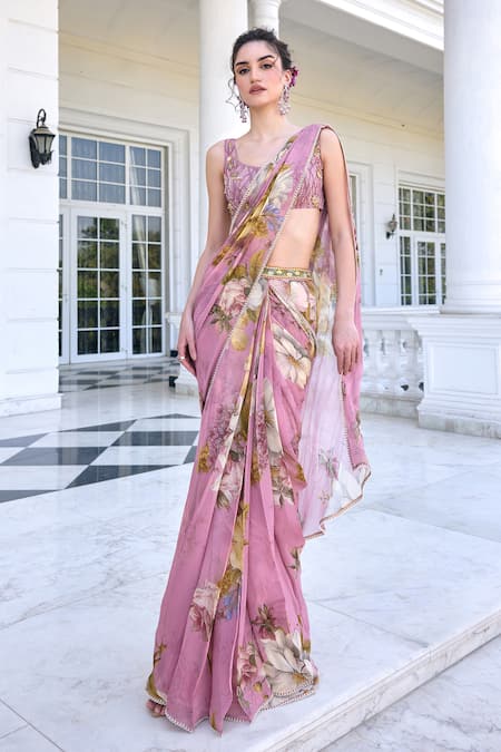Kalista Keisha Pre-Draped Saree & Blouse Set 