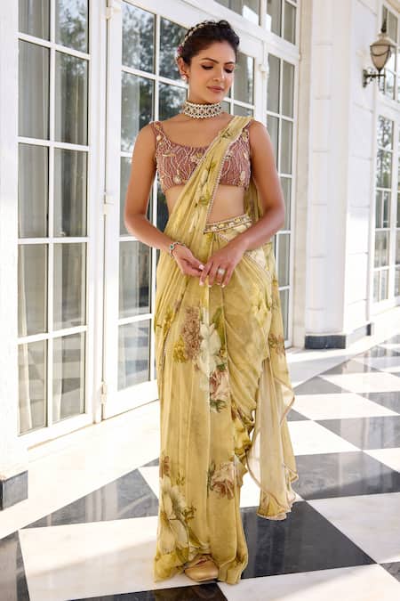 Kalista Keisha Pre-Draped Saree Set 