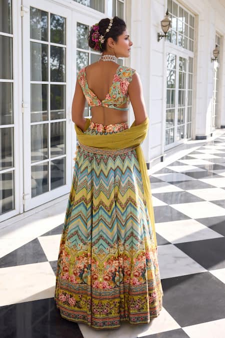 Kalista Pavika Floral Embroidered Lehenga Set 