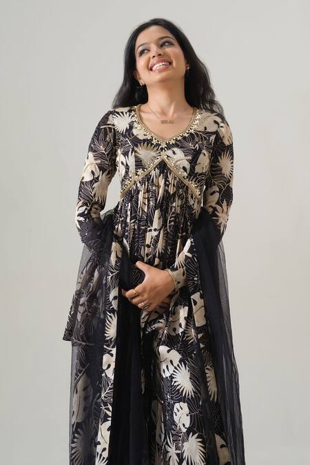 Shop House Of Akshata Black Organza, Satin, Net Embroidery Tropical Glimmer Peplum Kurta Set Online at Aza Fashions Shop_House Of Akshata_Black Organza, Satin, Net Embroidery Tropical Glimmer Peplum Kurta Set _Online_at_Aza_Fashions