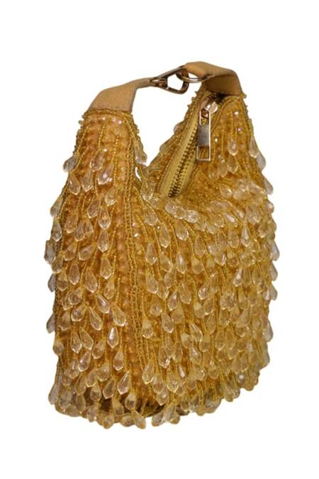Buy_Ginn And Tonik_Gold Beads Enriched Handbag _Online_at_Aza_Fashions