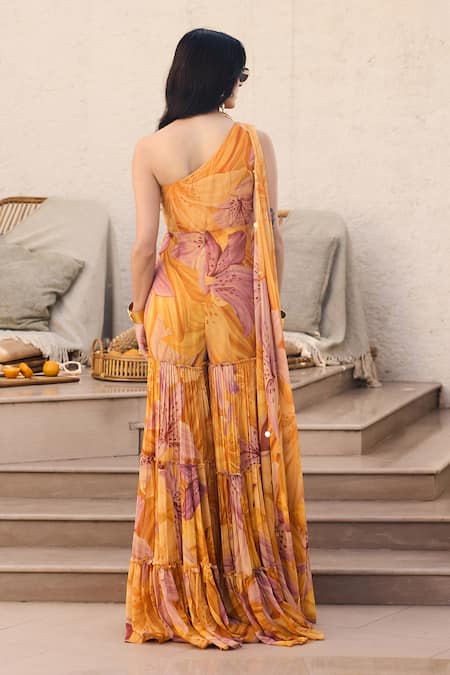 Diyarajvvir Sunlit Lily Printed Jumpsuit 