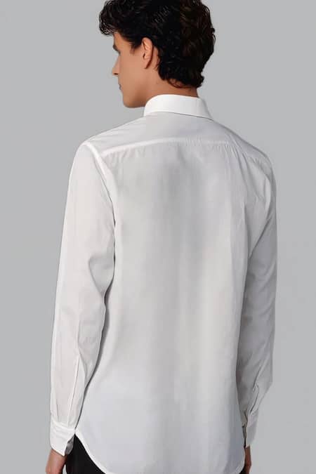 Hespoke Geometric Embroidered Casual Shirt 