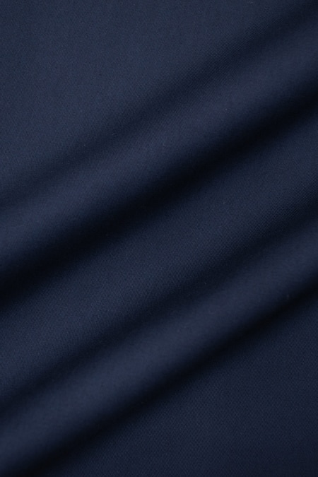 Hespoke_Navy Cotton Embroidery Floral Printed Casual Shirt _at_Aza_Fashions