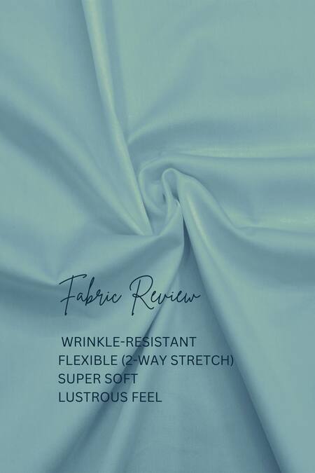 Hespoke_Blue Cotton, Lycra Embroidery Geometric Casual Shirt _at_Aza_Fashions