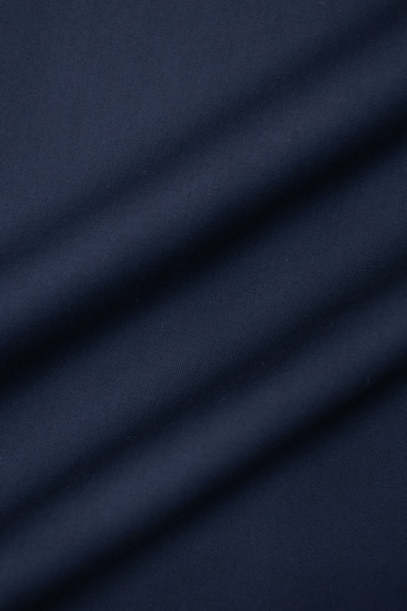 Hespoke_Navy Cotton Embroidery Floral Printed Casual Shirt _at_Aza_Fashions