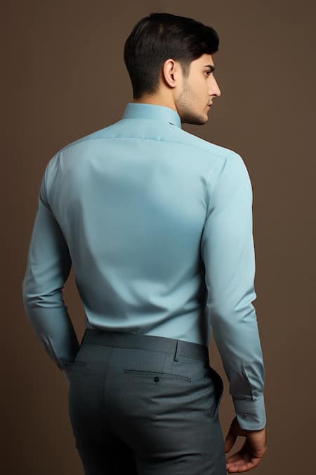 Hespoke Geometric Embroidered Casual Shirt 