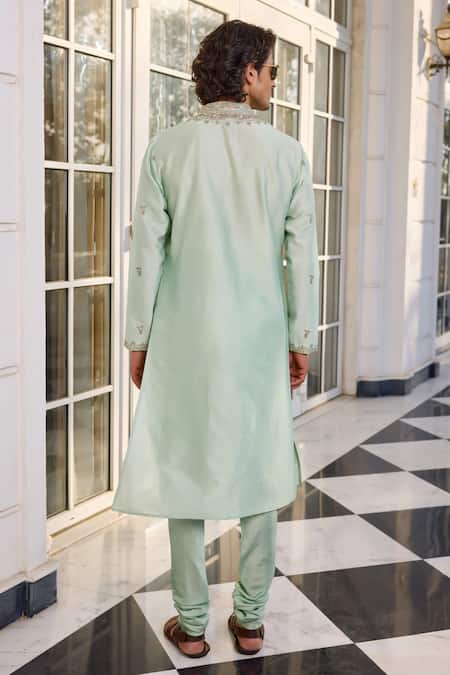 Kalista Esfhan Embroidered Mint Kurta Set 