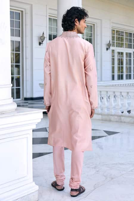 Kalista Esfhan Embroidered Dusty Pink Kurta Set 