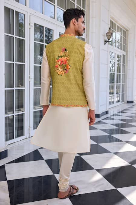 Kalista Tahir Embroidered Nehru Jacket Set 