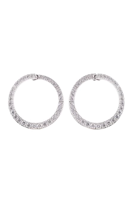 Prata Embellished Wrap Hoop Earrings 