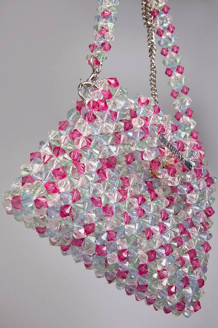 Tussya_Multi Color Crystals Handbag_at_Aza_Fashions