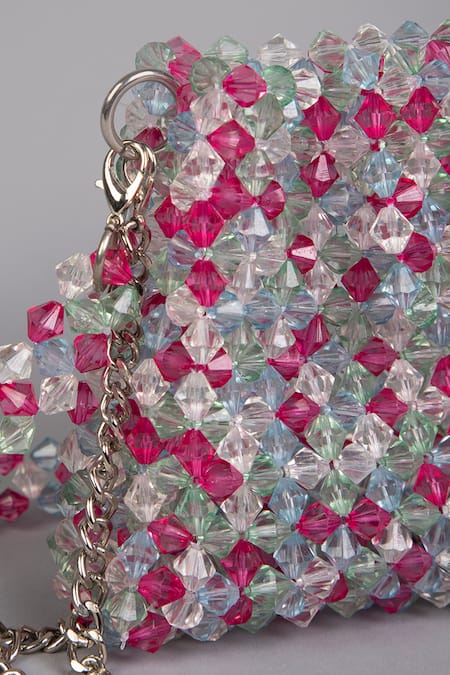 Buy_Tussya_Multi Color Crystals Handbag