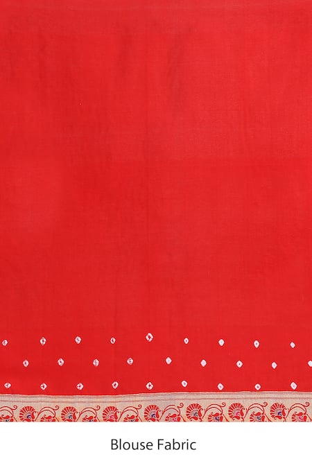 Buy_Samyukta Singhania_Yellow Silk Embroidery Banarasi Bandhej Saree Set 