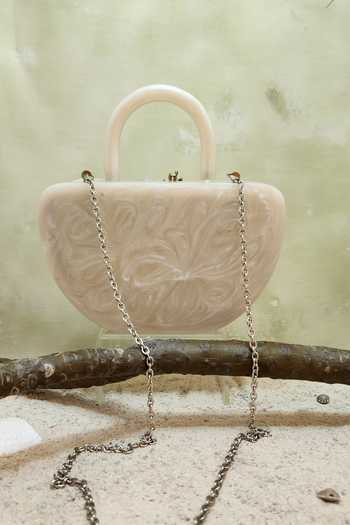 Shop Adwita Bags & Jewels White Crystals The Ayah Embellished Bag at Aza Fashions Shop_Adwita Bags & Jewels_White Crystals The Ayah Embellished Bag _at_Aza_Fashions