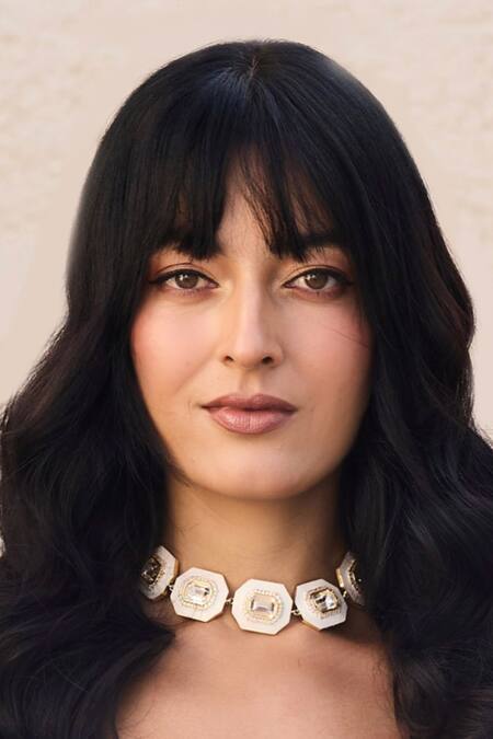 Buy_Bblingg_White Crystals Swarovski Geometric Choker _Online_at_Aza_Fashions