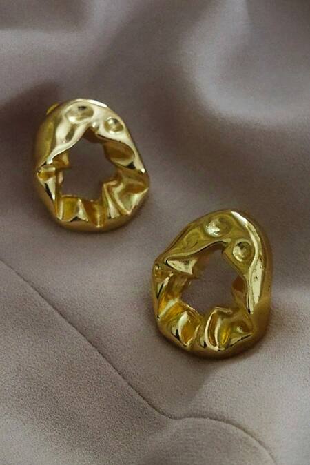 Buy Bblingg Gold Plated Textured Mini Studs Online at Aza Fashions Buy_Bblingg_Gold Plated Textured Mini Studs _Online_at_Aza_Fashions