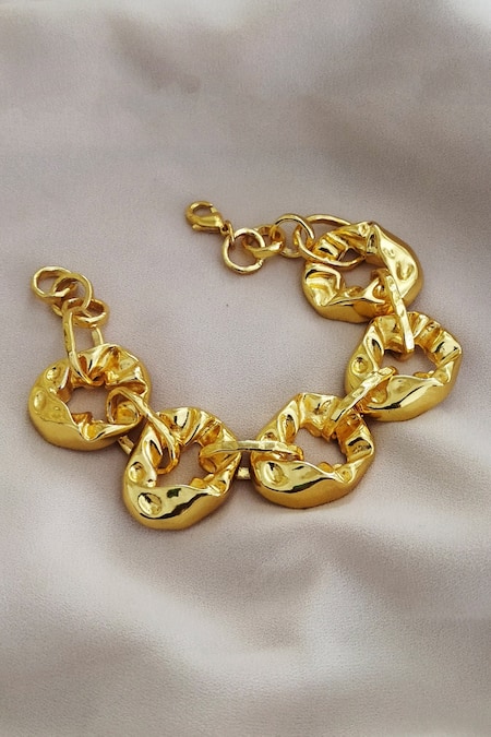 Buy Bblingg Gold Plated Pebble Textured Bracelet Buy_Bblingg_Gold Plated Pebble Textured Bracelet