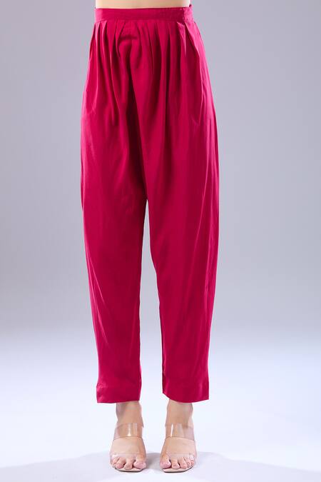 Ridhi Mehra_Pink Embroidery Round Neck Floral Kurta Set _Online_at_Aza_Fashions