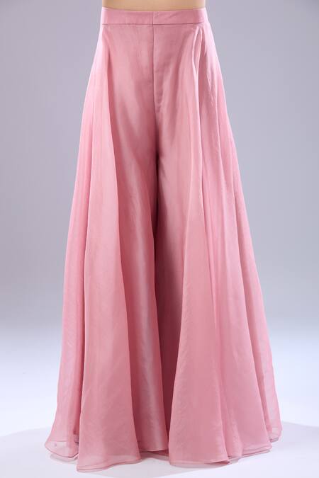 Buy_Ridhi Mehra_Pink Sequins, Embroidery Round Neck Floral Kurta Set_Online_at_Aza_Fashions