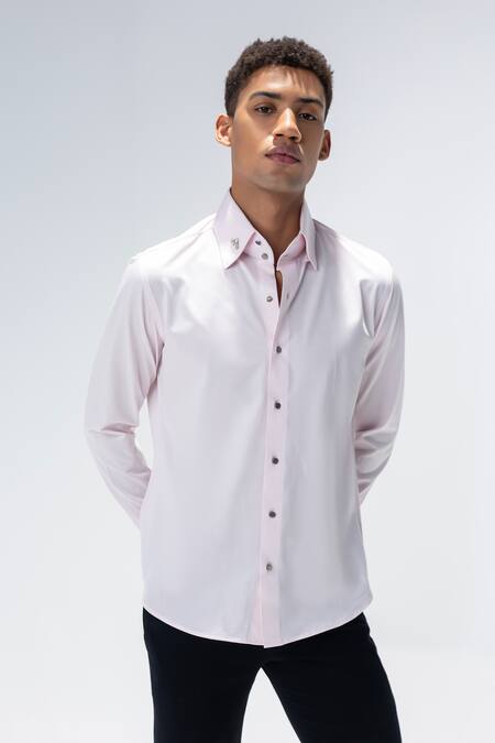 Amit Arora Pink Bows Baby Full Sleeved Shirt Online at Aza Fashions Amit Arora_Pink Bows Baby Full Sleeved Shirt _Online_at_Aza_Fashions