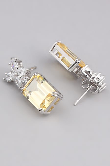 Modarta Yellow Sapphire Designer Earrings 