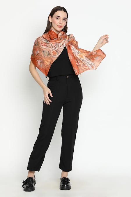 Shingora Printed Silk Stole 