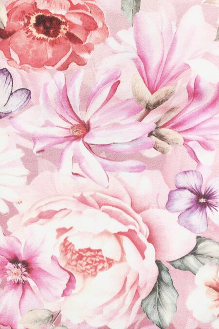 Buy_Shingora_Pink Floral Printed Silk Stole _Online_at_Aza_Fashions