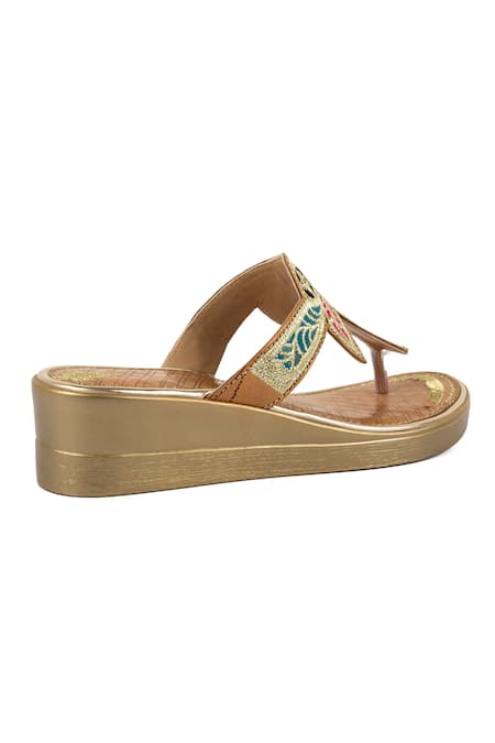 Vanilla Moon Multi Color Embroidery Wedge Sandals Online at Aza Fashions Vanilla Moon_Multi Color Embroidery Wedge Sandals_Online_at_Aza_Fashions