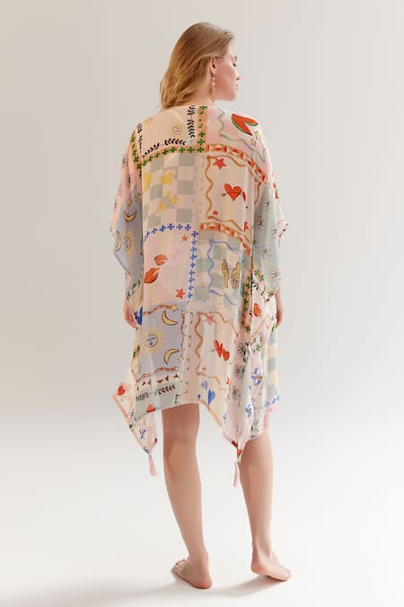 NOIB Multi Color Digital Print Cover Up 