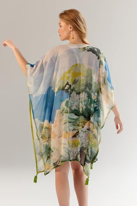 NOIB Multi Color Digital Print Cover Up 