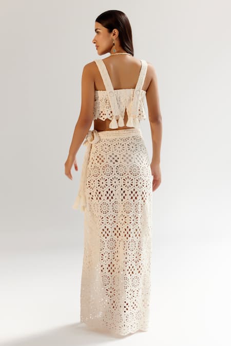 NOIB Crochet Long Skirt 