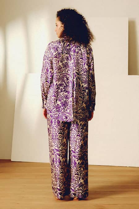 Kavya Singh Kundu Floral Print Handwoven Mulberry Silk Shirt 