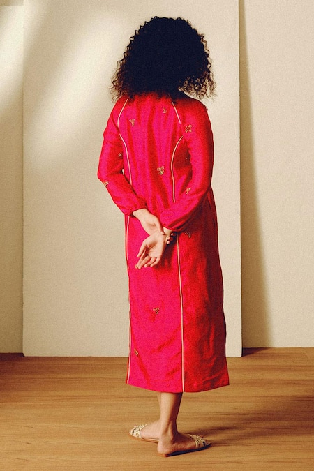 Kavya Singh Kundu Handwoven Mulberry Silk Anna Dress 