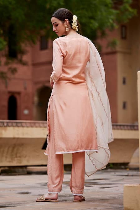 Seher Jaipur Peach Inara Kurta Set 