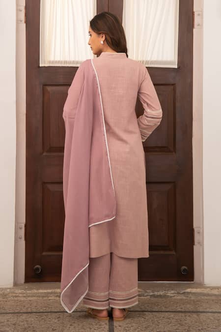 Seher Jaipur Mauve Muslin Silk Amira Kurta Set 