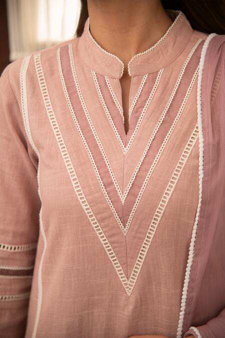 Shop Seher Jaipur Mauve Embroidery Muslin Silk Amira Kurta Set Online at Aza Fashions Shop_Seher Jaipur_Mauve Embroidery Muslin Silk Amira Kurta Set _Online_at_Aza_Fashions