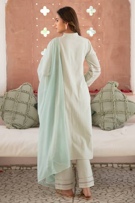 Seher Jaipur Mint Green Amira Kurta Set 