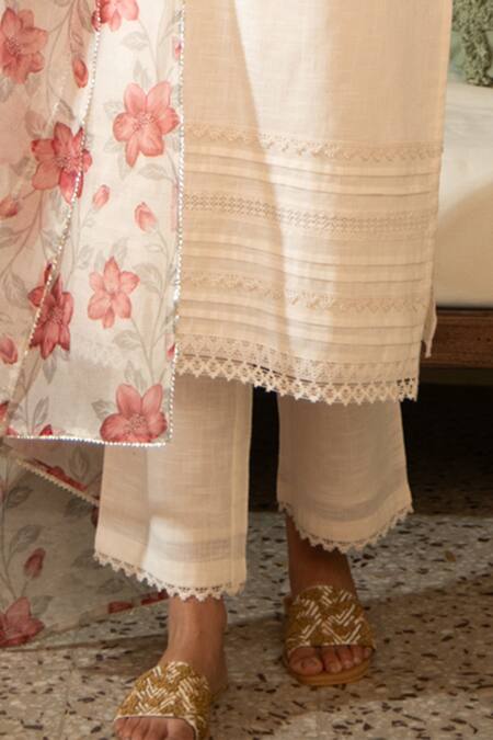 Buy_Seher Jaipur_Off White Fiha Kurta Set _Online_at_Aza_Fashions