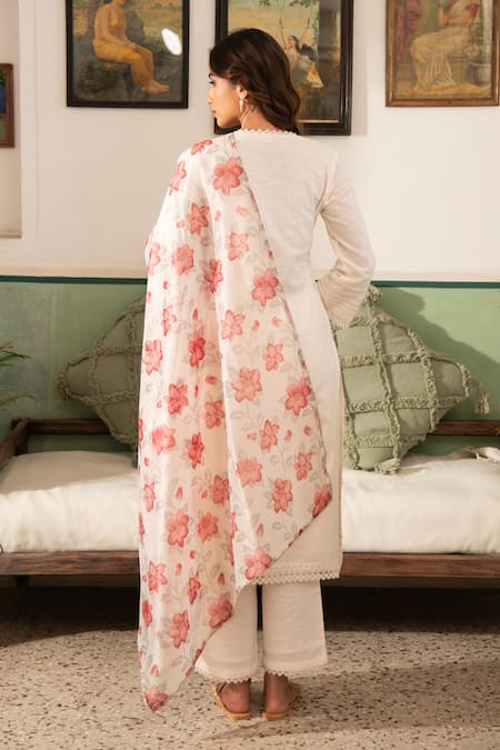 Seher Jaipur Fiha Off White Kurta Set 