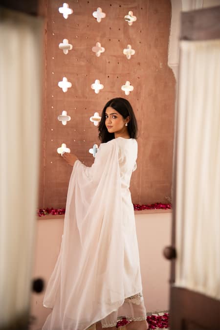 Seher Jaipur Nayla Off White Kurta Set 
