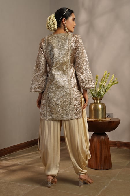 Aditi Somani Gold Gota Embroidered Kurta Set 