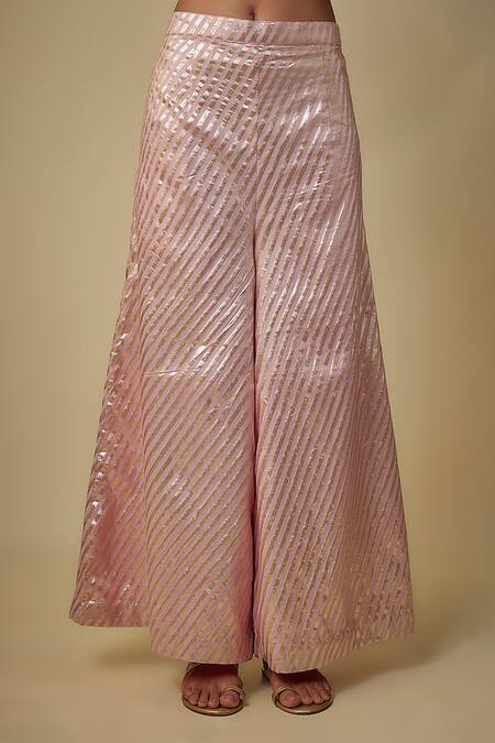 Mehak Murpana Pink Chanderi, Silk, Net Sequins, Embroidery Round Neck Kurta Set at Aza Fashions Mehak Murpana_Pink Chanderi, Silk, Net Sequins, Embroidery Round Neck Kurta Set _at_Aza_Fashions