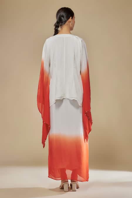 Mehak Murpana Embroidered Ombre Kaftan & Dhoti Pant Set 