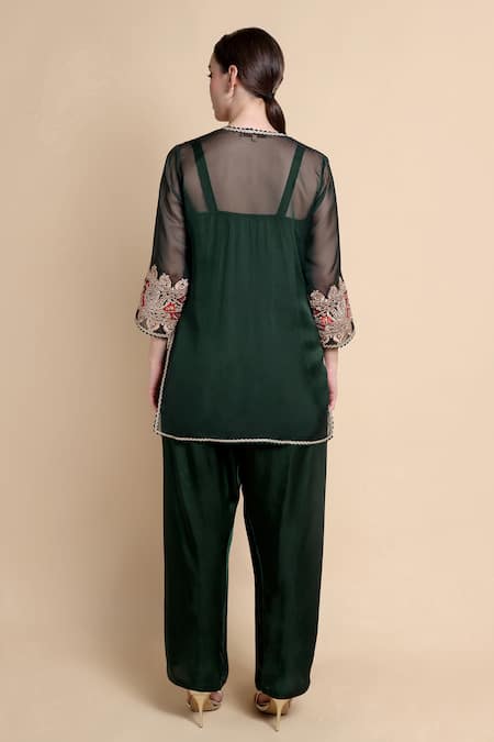 Bhairavi Jaikishan Forest Green Designer Kurta Set 